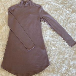 🍭F21 Lavender Mock Neck Tunic Style Dress NWT